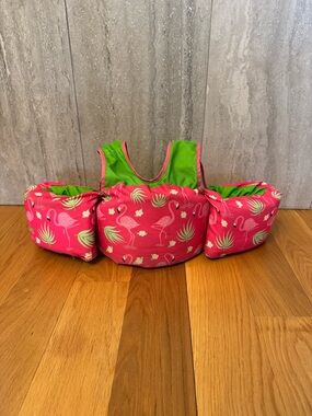 Body Glove Paddle Pal: Kids Flamingo Float Vest - Pink & Green Swim Aid